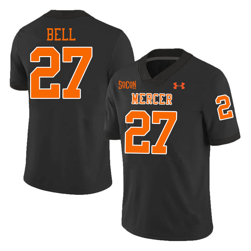 Mercer Bears #27 Micah Bell College Football Jerseys,Uniforms Stitched-Black